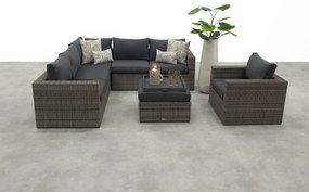 Atlanta wicker loungeset 5-delig – Organic grey - Garden impressions