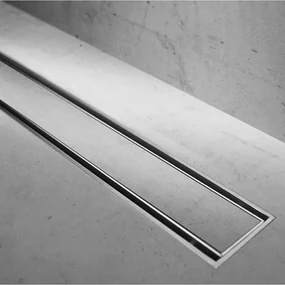 Easy Drain Modulo TAF low douchegoot - 90x6.7cm - met vloerflens - Waterslot: 50mm- RVS geborsteld edm1taflt900-50