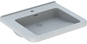 Geberit 300 Comfort Square rolstoelwastafel met kraangat met overloop 65x55x15.5cm inclusief KeraTect wit s8309800001g