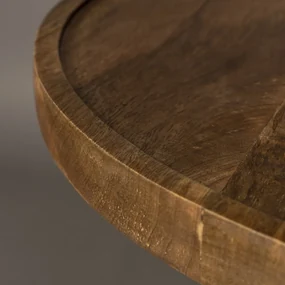 Dutchbone Cath Walnut Ronde Salontafel Walnoot - 66 X 66cm.