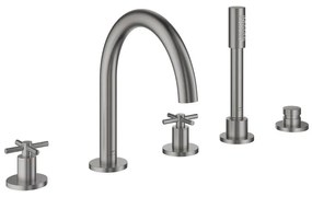 Grohe Atrio 5-gats badrandcombinatie kruisgrepen supersteel 29408DC0