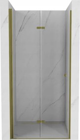 Mexen Lima vouwdeuren voor douche 80 cm, transparant, goudkleurig - 856-080-000-50-00