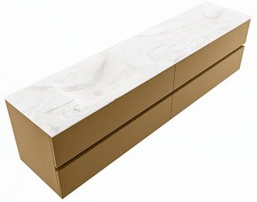 Mondiaz Vica DLux badmeubel 200cm oro 4 lades met wastafel ostra links zonder kraangat