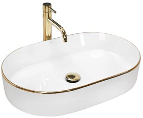 Opzetwastafel Rea Nadia White Gold Edge