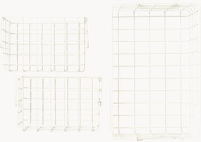 Metalen opbergmanden Mustard Made, 3-delig