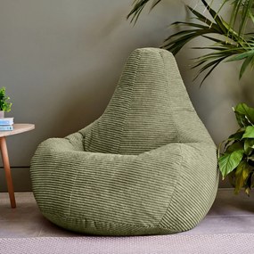 Cloudy Cord Zitzak Stoel - Olijf