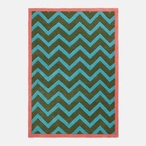 Wollen vloerkleed met zigzagpatroon, ZAGO