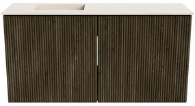 Mondiaz Joya DLux 80cm toiletmeubel shadow met wastafel faye links 1 kraangat meli
