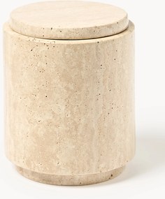Travertijnen opbergpot Susan, H 14 cm