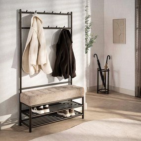 Garderobebank Met Brons Frame En Stof