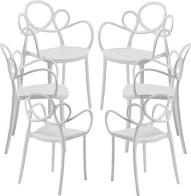 Set 6 Sky Stoelen met Armleuningen