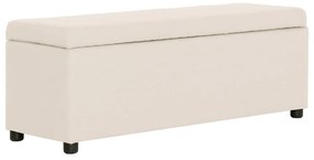 vidaXL Bankje met opbergvak 116 cm polyester crème