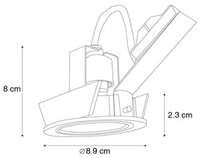 Set van 10 smart inbouwspots goud kantelbaar incl. Wifi GU10 - Cisco Modern, Design GU10 rond Binnenverlichting Lamp