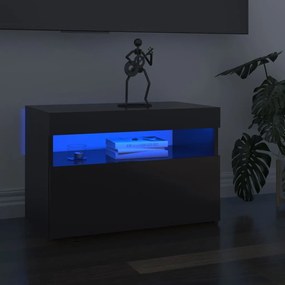 vidaXL Tv-meubelen 2 st met LED-verlichting 60x35x40 cm hoogglans grijs