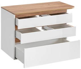 Comad Platinum 820 FSC onderkast 94cm wit/eiken