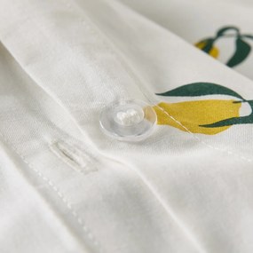 Bedset 50% gerecycled katoen, rechthoekige kussensloop, Citron
