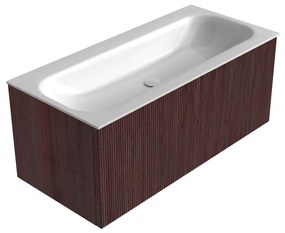 Mondiaz Kurve 100cm badmeubel ruby met 1 lade en wastafel big medium midden zonder kraangat