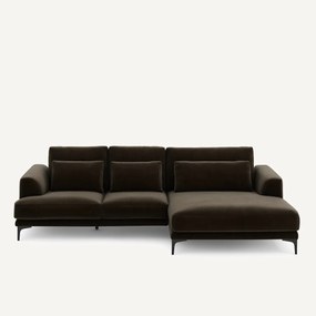 XL hoekbank rechts in fluweel, MARSILE