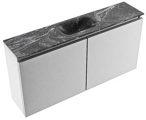 Mondiaz Ture DLux toiletmeubel 100cm plata met wastafel lava midden zonder kraangat