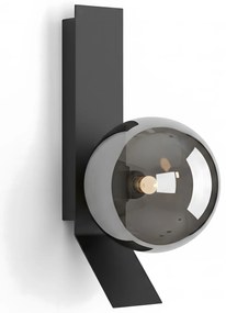 WANDLAMP APP1757-1W ZWART CHROOM