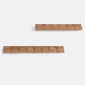 Set van 2 geschulpte rotan planken, Farito