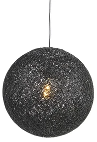 Eettafel / Eetkamer Design hanglamp zwart bol 45cm - Corda Design, Landelijk / Rustiek, Modern E27 rond Binnenverlichting Lamp