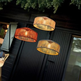 Buitenlamp Bohemian hanglamp groen touw IP44 - CalabardinaBohemian E27 IP44 Bohemian Buitenverlichting rond