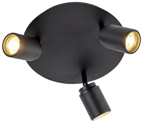 Smart badkamer Spot / Opbouwspot / Plafondspot zwart IP44 incl. 3 wifi GU10 - Ducha Modern GU10 IP44 rond Lamp