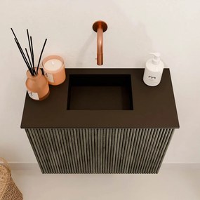 Mondiaz Joya 50cm toiletmeubel shadow met wastafel faye midden zonder kraangat urban