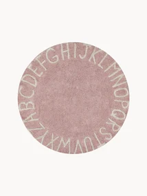 Rond kindervloerkleed ABC met lettermotief