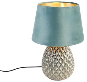 Klassieke tafellamp groen 35 cm - Betty Klassiek / Antiek E27 rond Binnenverlichting Lamp