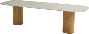 Bosco dining tuintafel 300x110xH75 cm keramiek sabbia panna rustic teak Taste 4SO