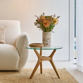 Salontafel in eikenhout Ø50 cm, Maricielo