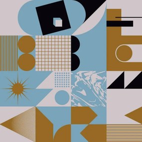Ilustratie Digital Collage Vector Pattern Design, Normform