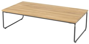 Verdi lounge tuintafel 110x60xH30 cm rechthoekig aluminium teak