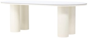 Jörn Eettafel - Erik - 110x220 cm -  Sintered Stone / FSC 100% - Wit/Cream - Jörn