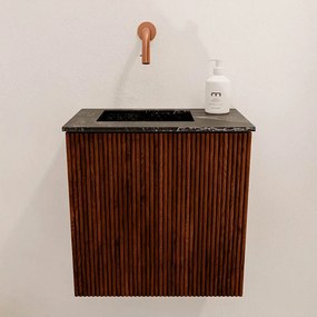 Mondiaz Joya DLux 40cm toiletmeubel ruby met wastafel faye links zonder kraangat lava