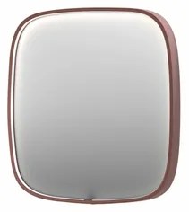 INK SP31 spiegel - 100x4x100cm contour in stalen kader incl dir LED - verwarming - color changing - dimbaar en schakelaar - geborsteld koper 8409834