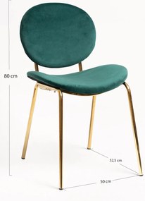 Lenor gouden fluwelen stoel