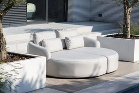 Flow Yavi daybed Island Graumel chalk All Weather loungeset Beige Sunbrella ligbed  outdoor textiel - weerbestendig