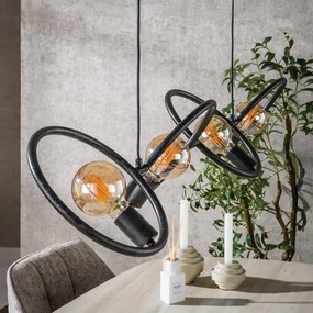 Hanglamp 4-lichts Zwart