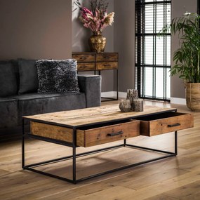 Salontafel Met Twee Lades - 120 X 60cm.