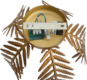 Vintage plafondlamp goud 24 cm - Botanica