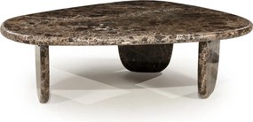 Lage Salontafel Bruin Marmer - 100 X 85cm.