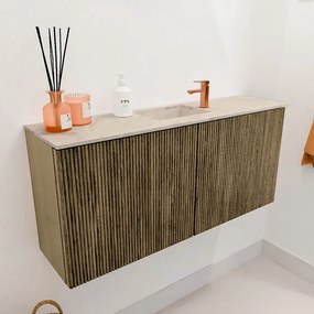 Mondiaz Joya DLux 90cm toiletmeubel dusk met wastafel faye midden 1 kraangat frappe