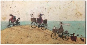 Print op canvas Sam Toft - Electric Bike Ride, (60 x 30 cm)