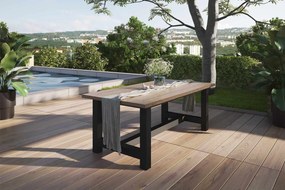 Tuinset 4 personen 200 cm Aluminium/textileen Grijs Lifestyle Garden Furniture Brandon/San