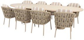 4 Seasons Outdoor Beverly tuinset met Hampton tafel 300 cm Tuinset   beige weerbestendig