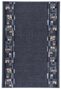 vidaXL Tapijtloper anti-slip 100x150 cm antracietkleurig