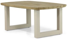 Dining Tuintafel rechthoekig 180 x 115 cm Aluminium/Teak Taupe Falcon/Talai